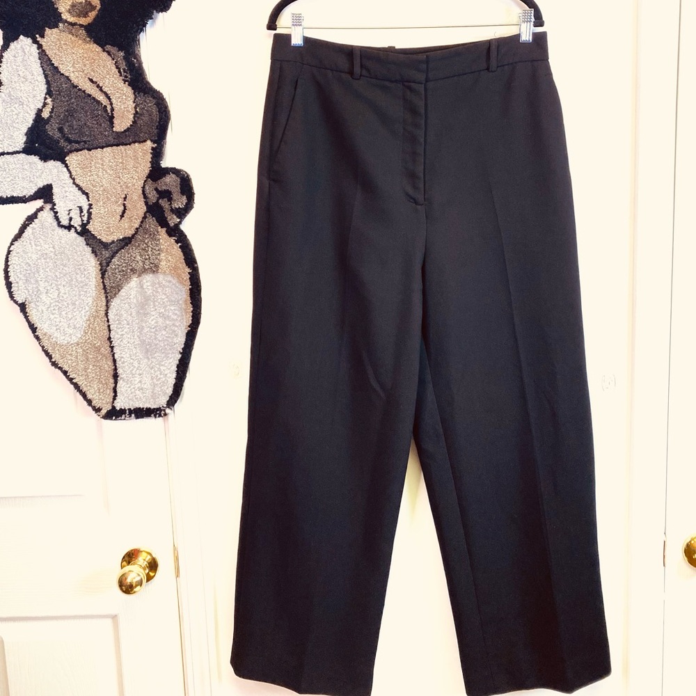 ⭐️ ZARA High-Waisted Wide-Leg Trousers – Black (Women’s XL)